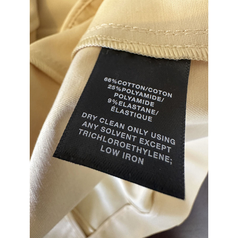 Lafayette 148 New York Pleated Stretch Full Zip Fitted Yellow Jacket Size 6 - Picture 8 of 16